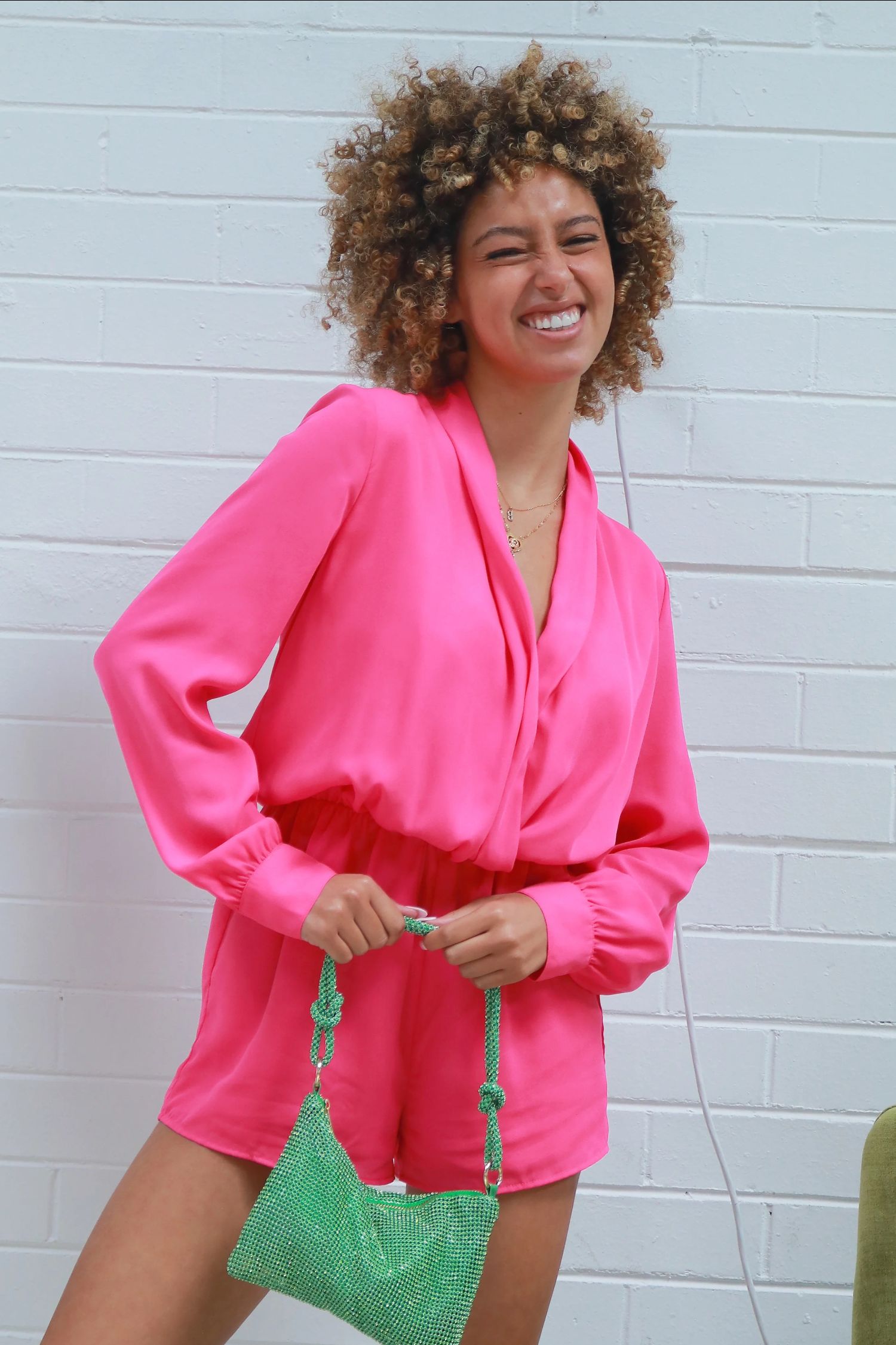 Hart Playsuit - hot pink