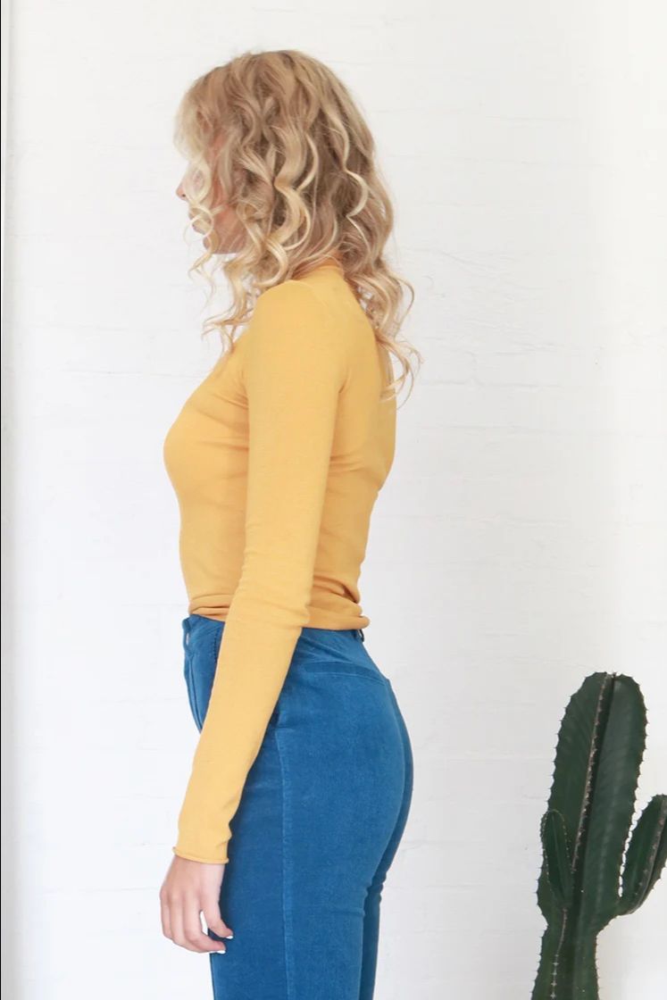 Ava Skivvy top - mustard