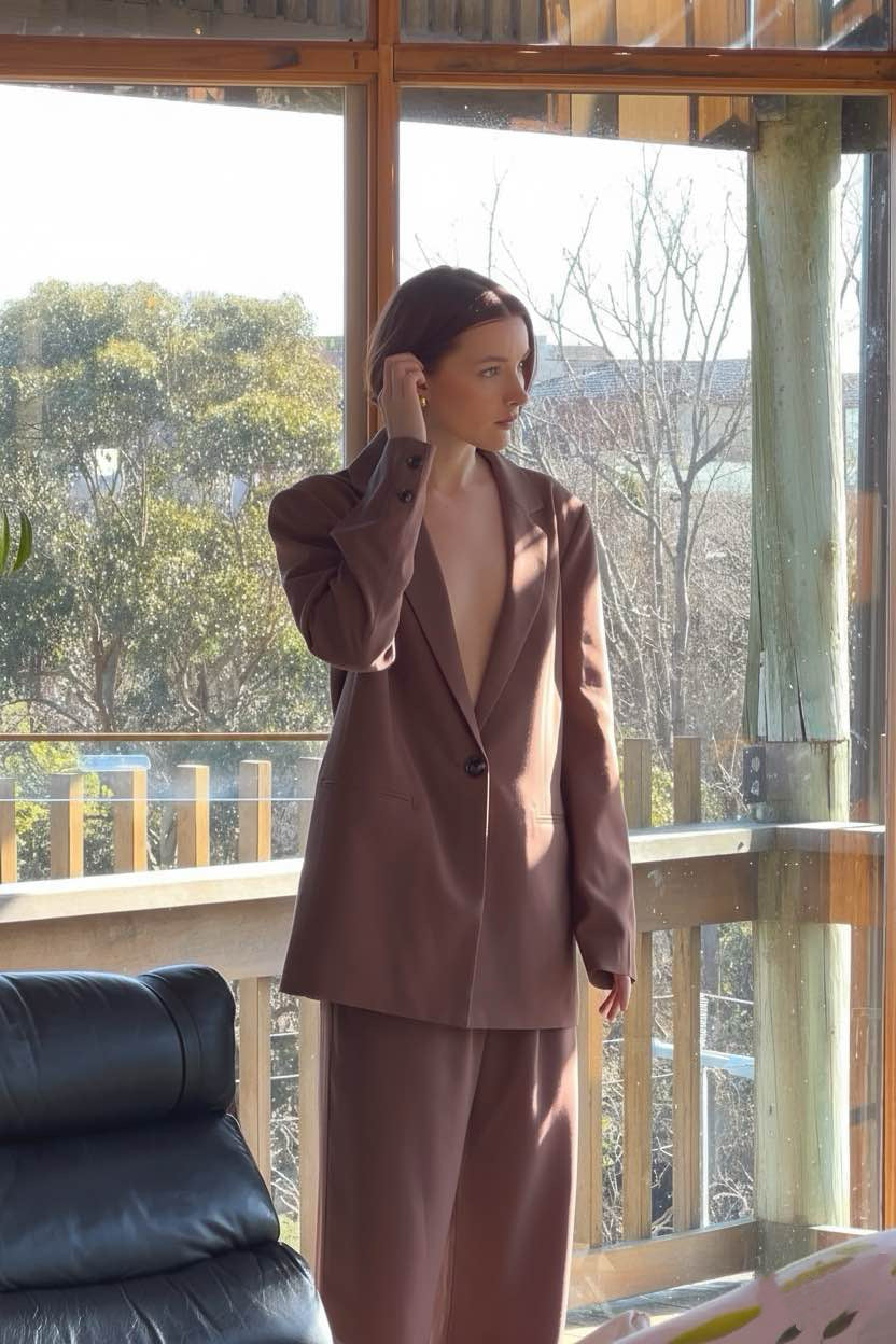 Harper Blazer - Brown