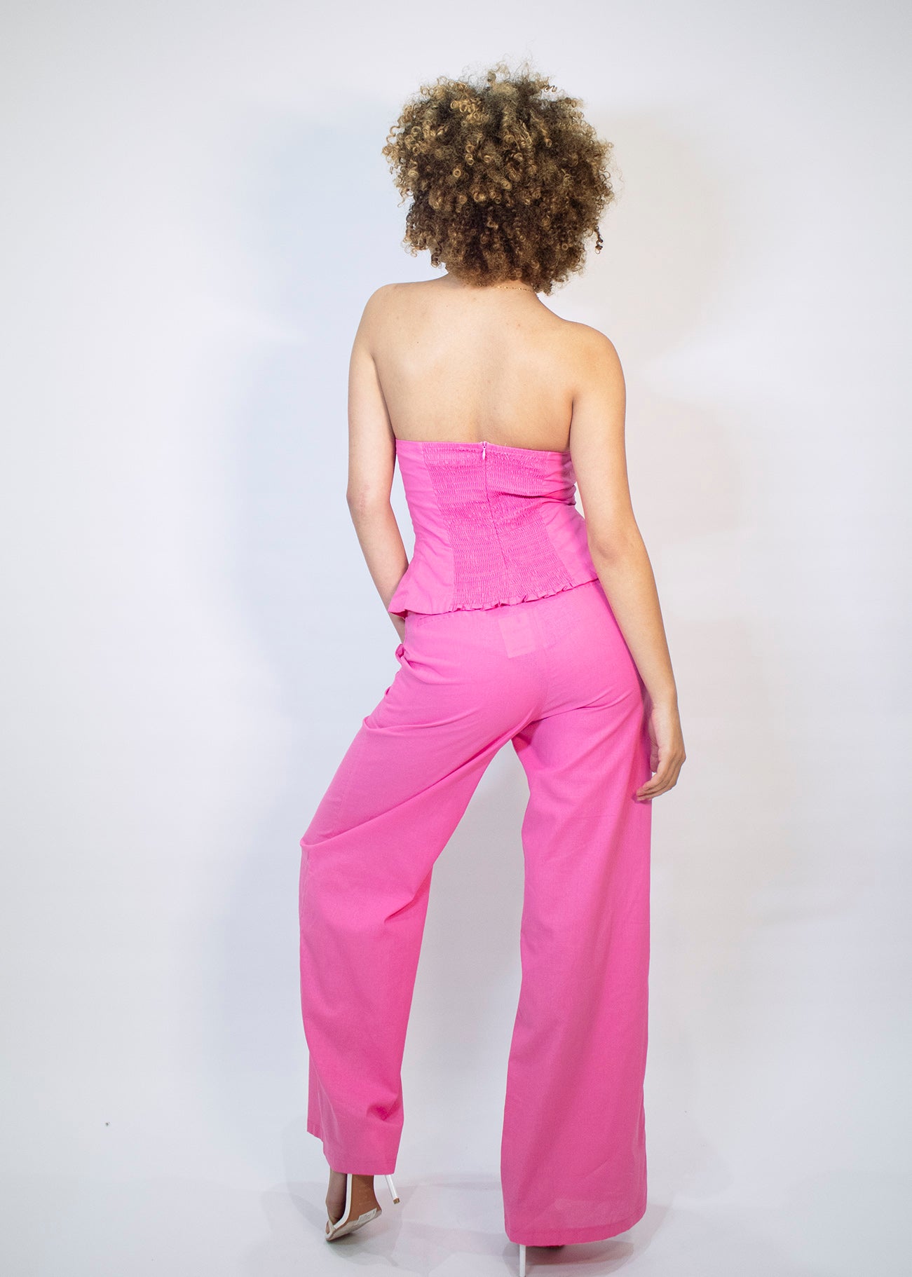 Aimee Strapless Top - Pink