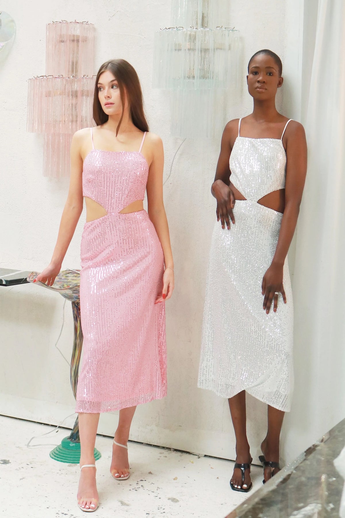 Glitz Sequin Dress - pink