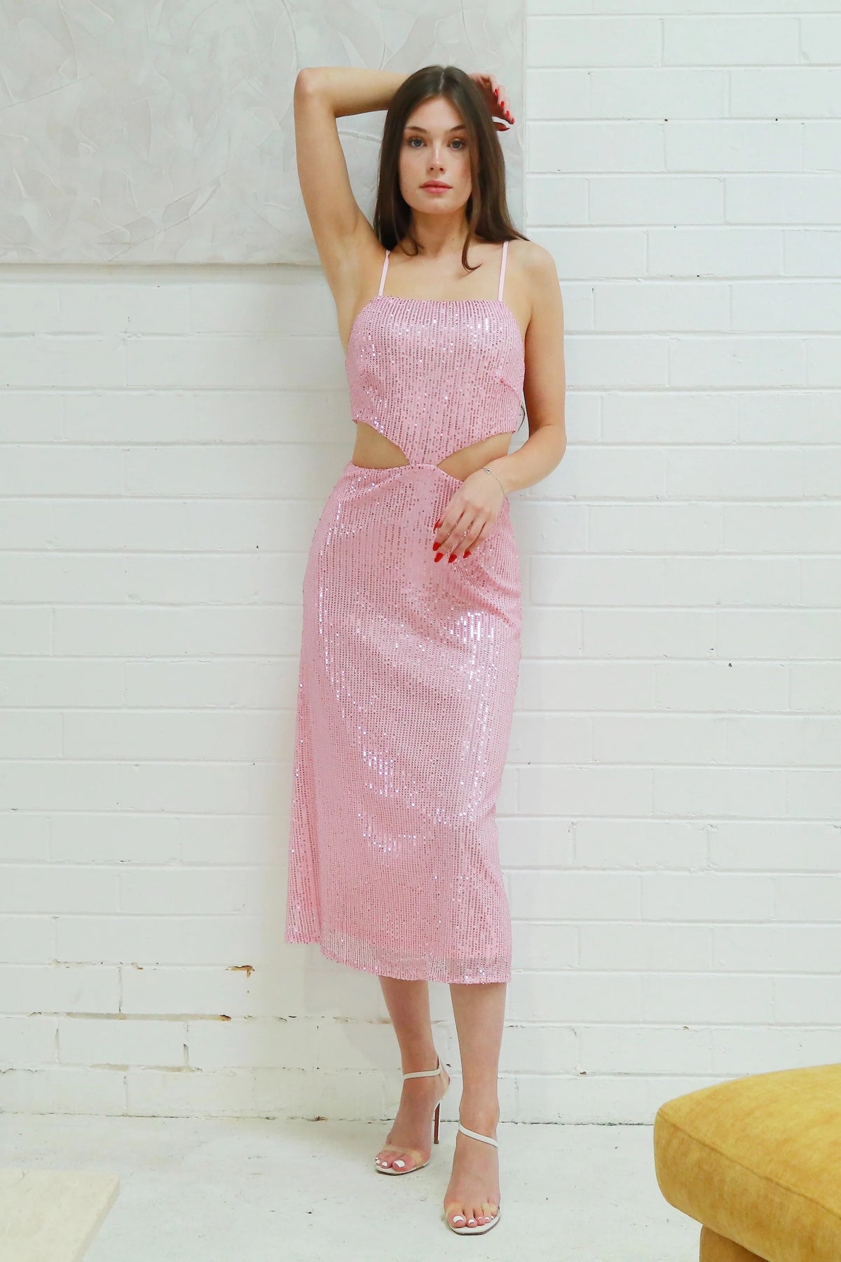 Glitz Sequin Dress - pink