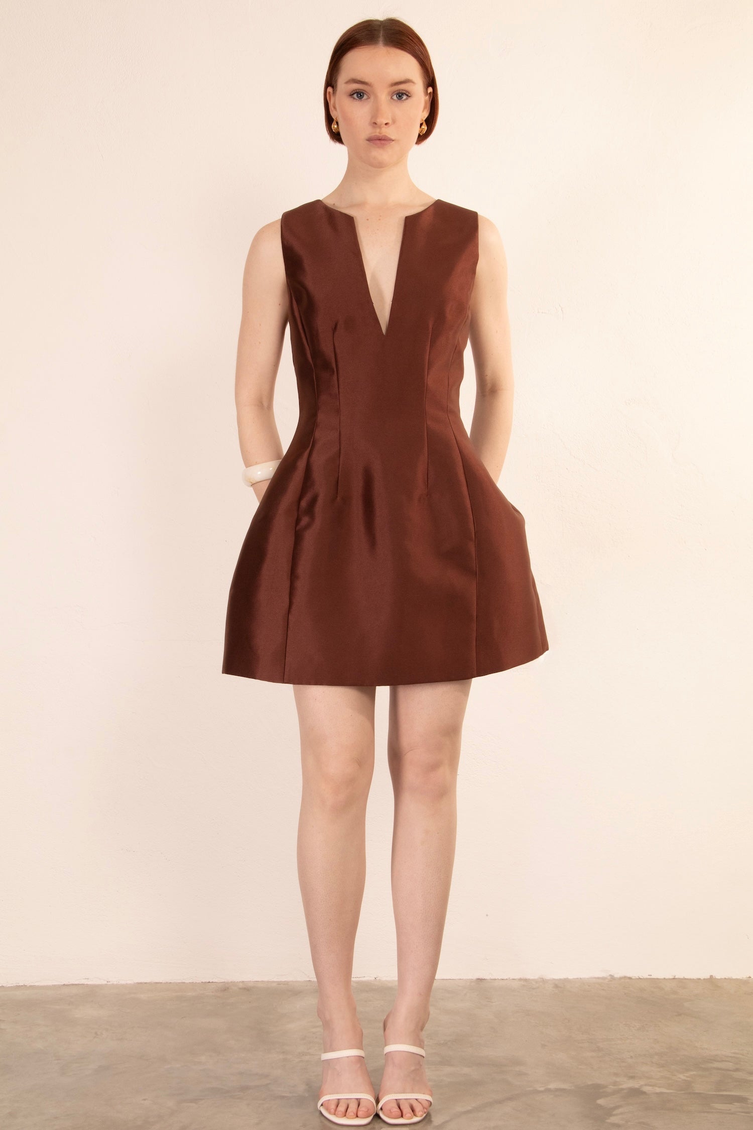 Luciana Mini Dress - Brown