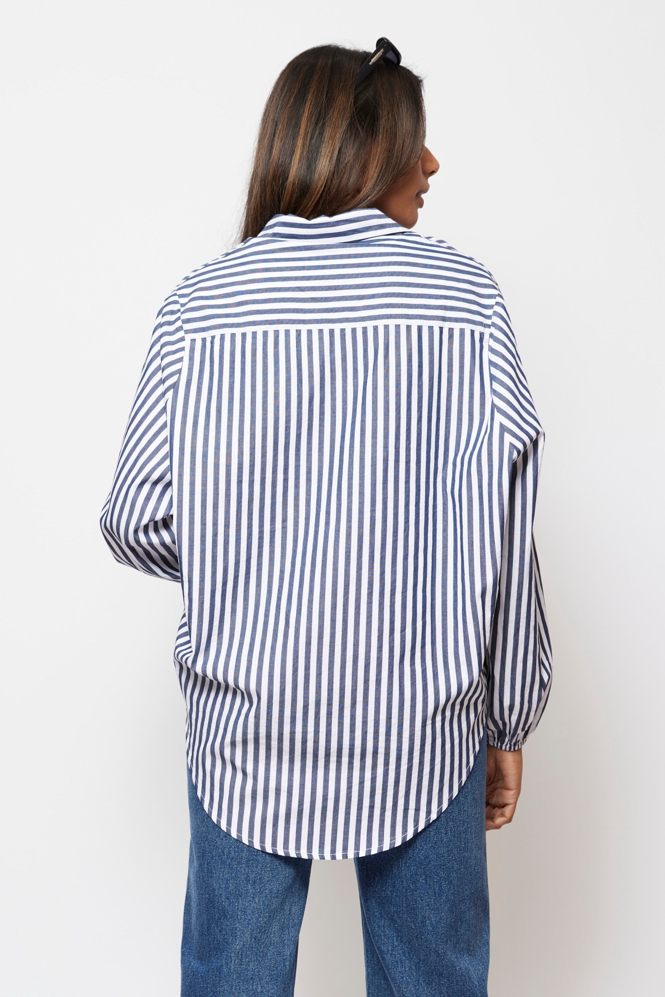 Mia Shirt - Navy Stripe