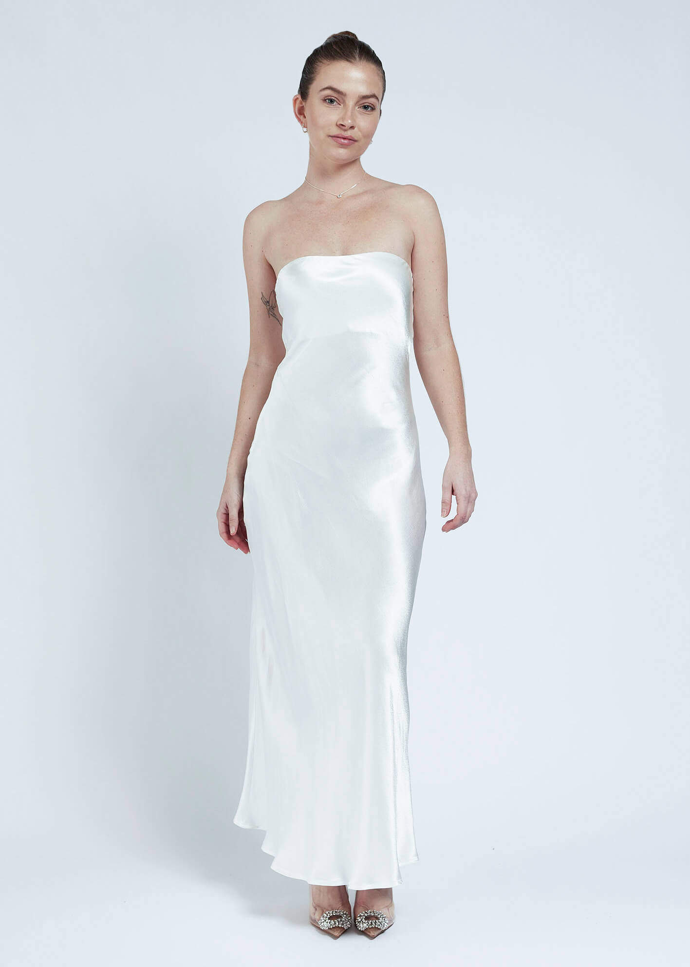 Austen Strapless Maxi Dress - White