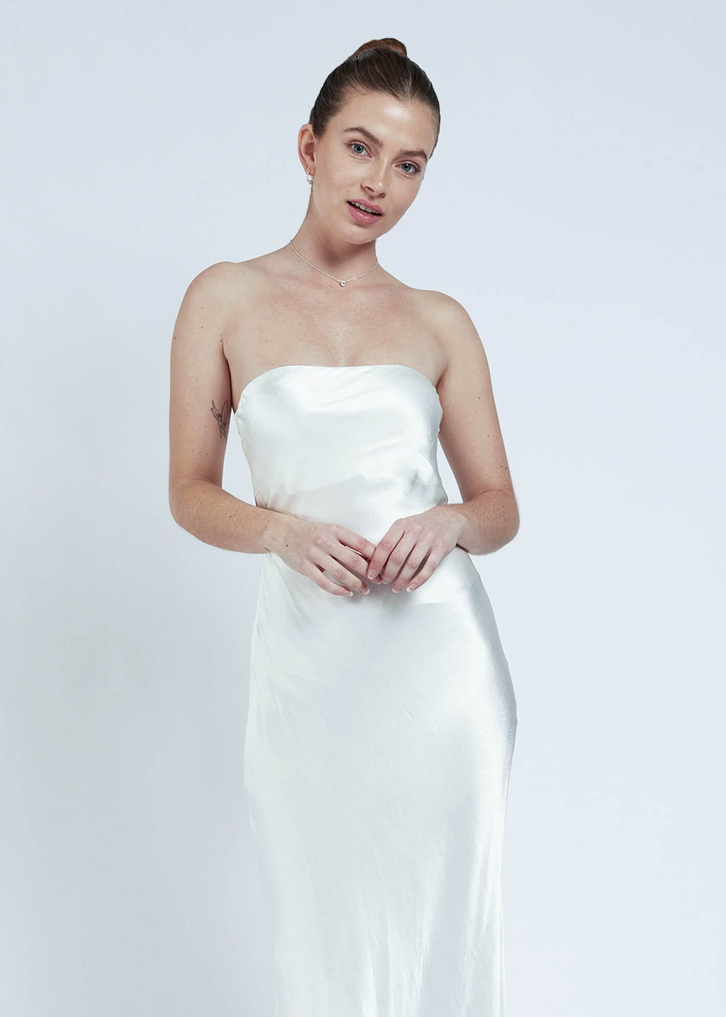 Austen Strapless Maxi Dress - White