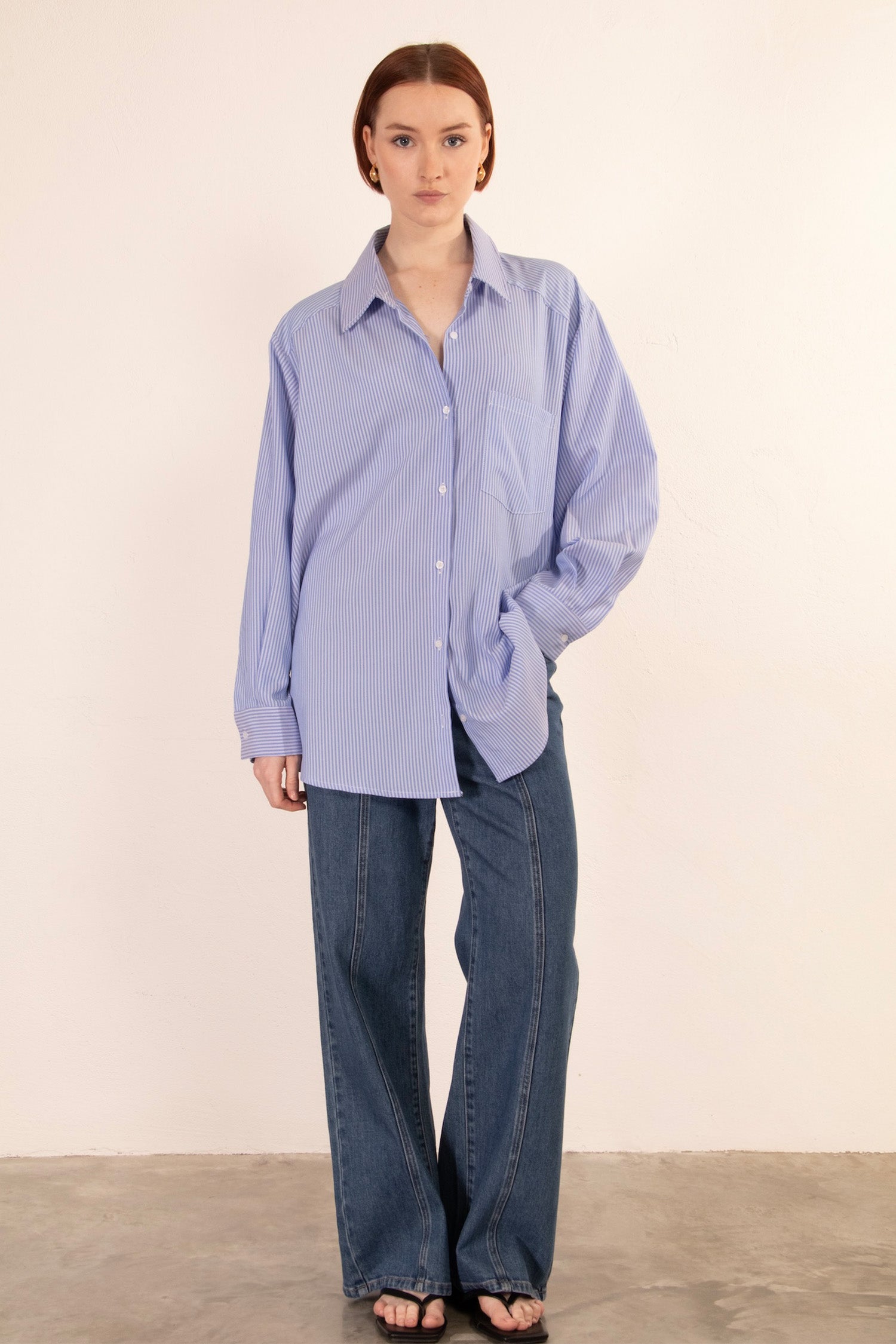 Mika Stripe Shirt - Blue stripe