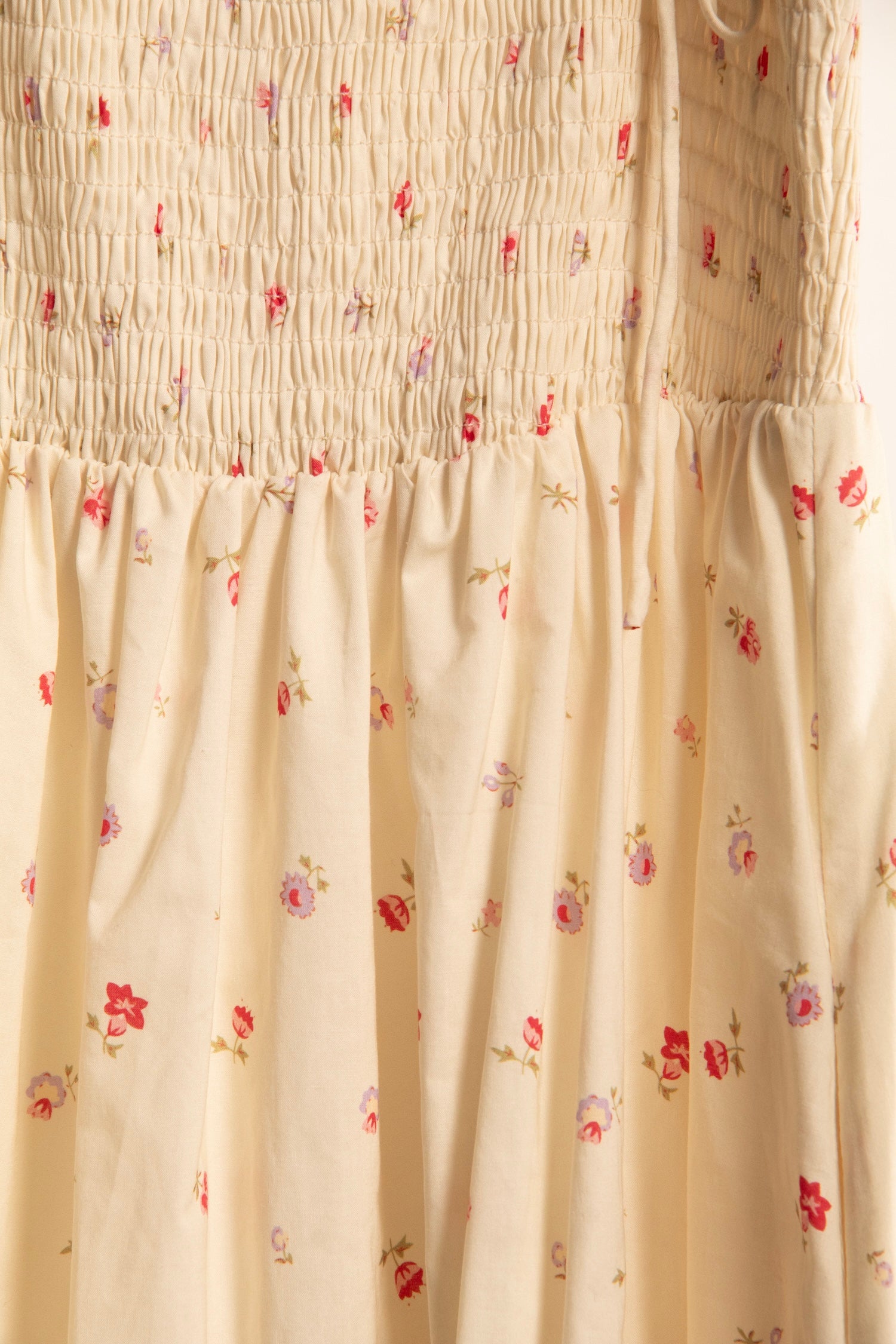 Isla Midi Dress - Cream Floral