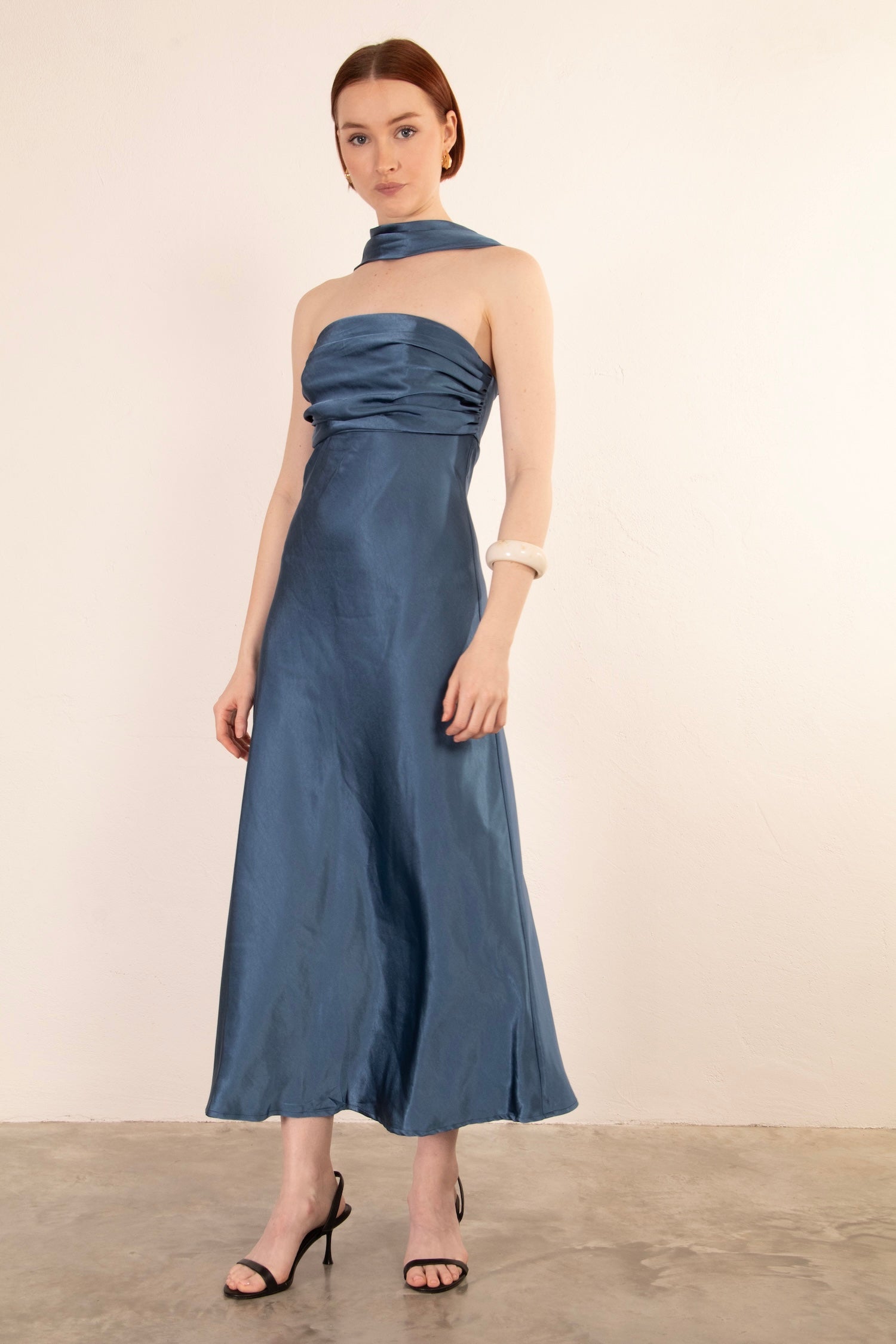 Midnight Midi Dress - Blue