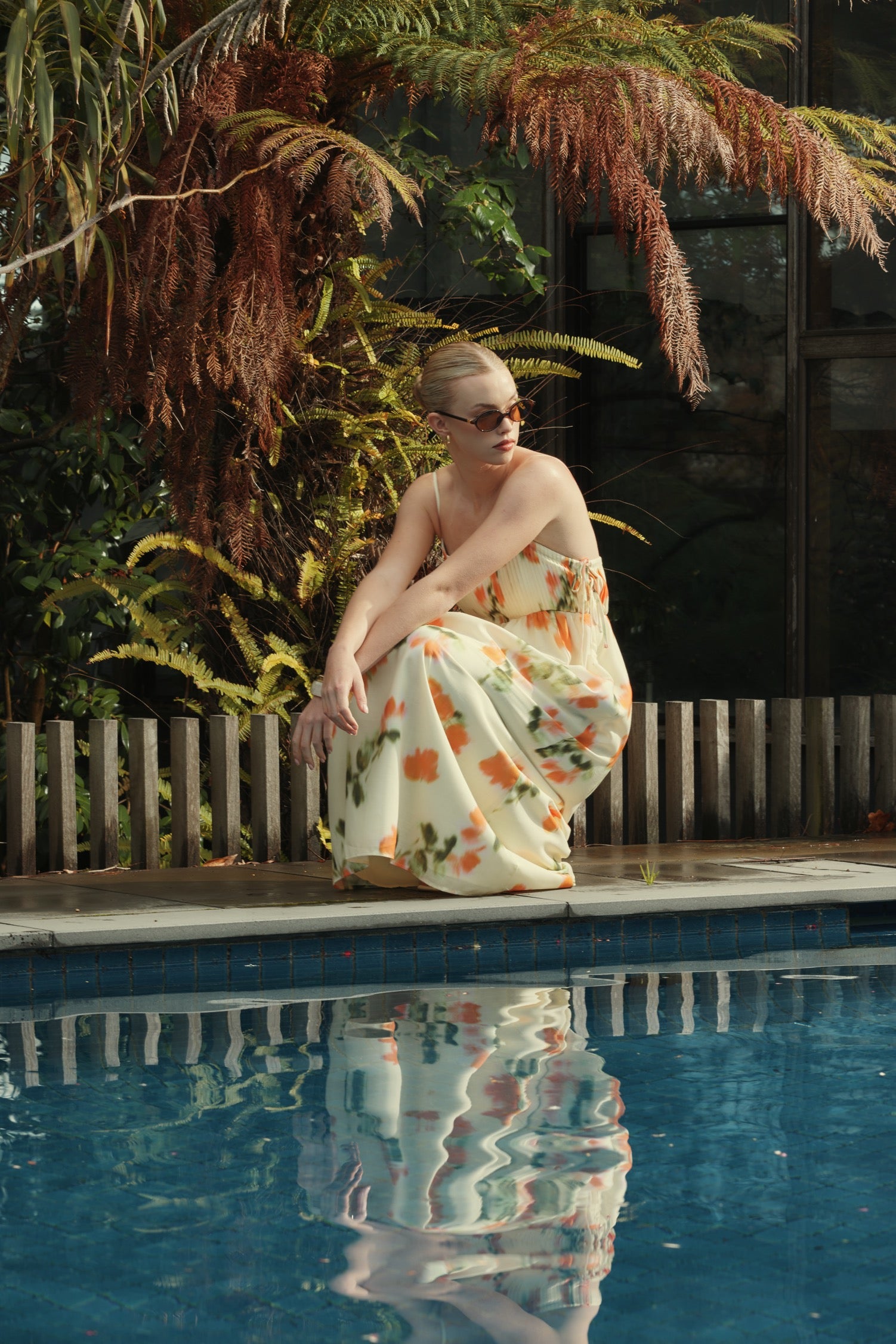 Palma midi dress - Yellow floral