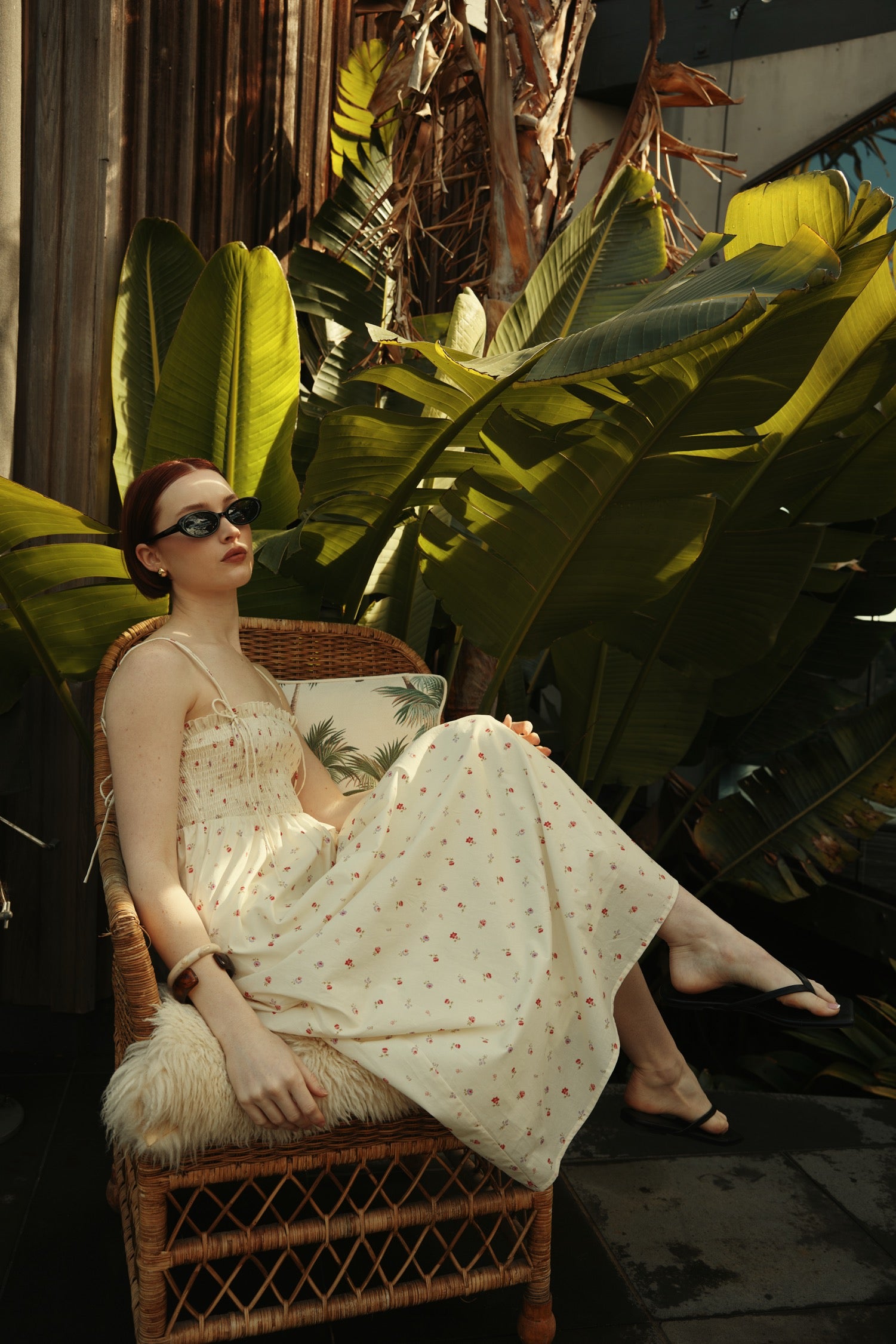 Isla Midi Dress - Cream Floral