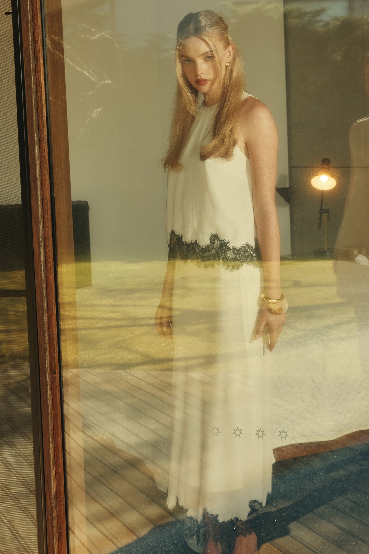 Auden Lace Skirt - White