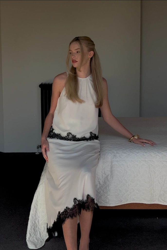 Auden Lace Skirt - White