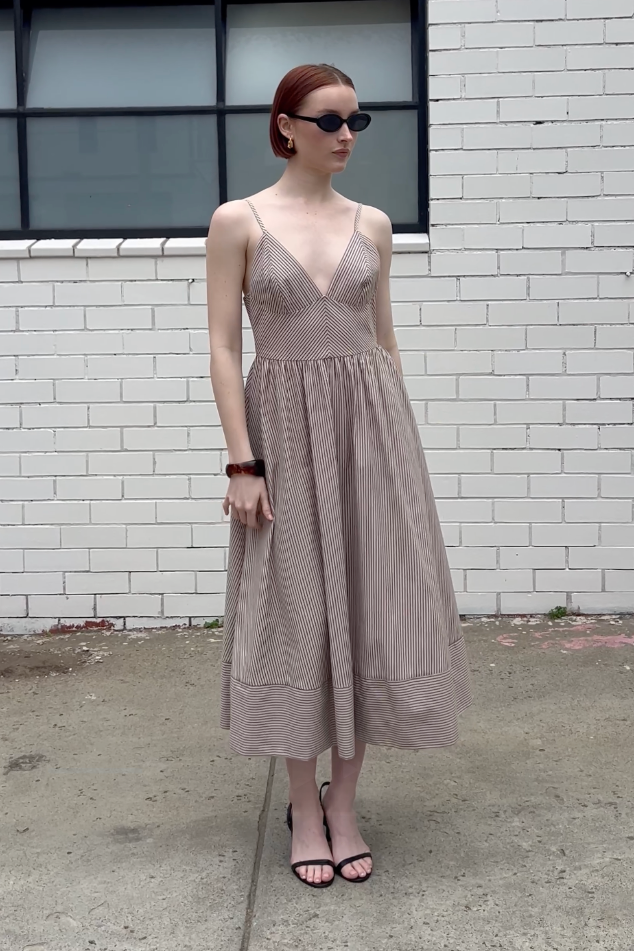 Haisley Midi Dress - Brown