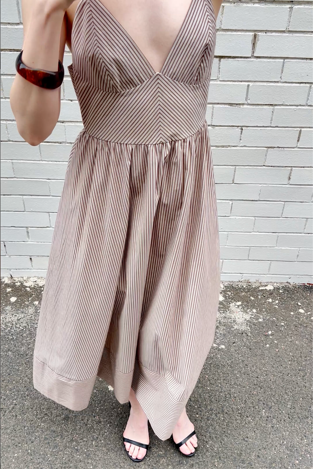 Haisley Midi Dress - Brown