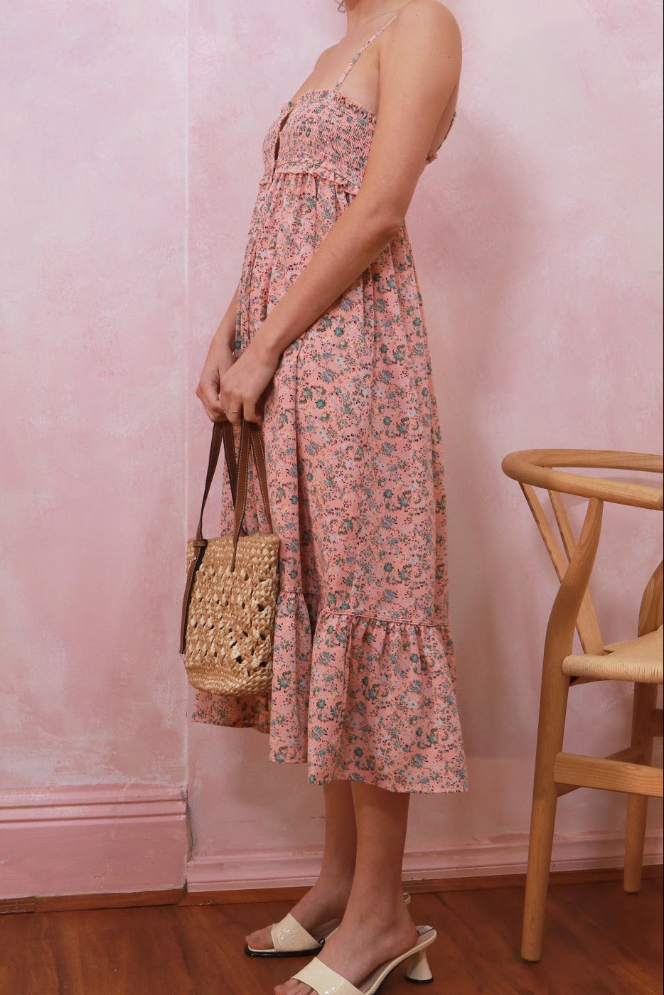 Mae Midi Dress - Pink
