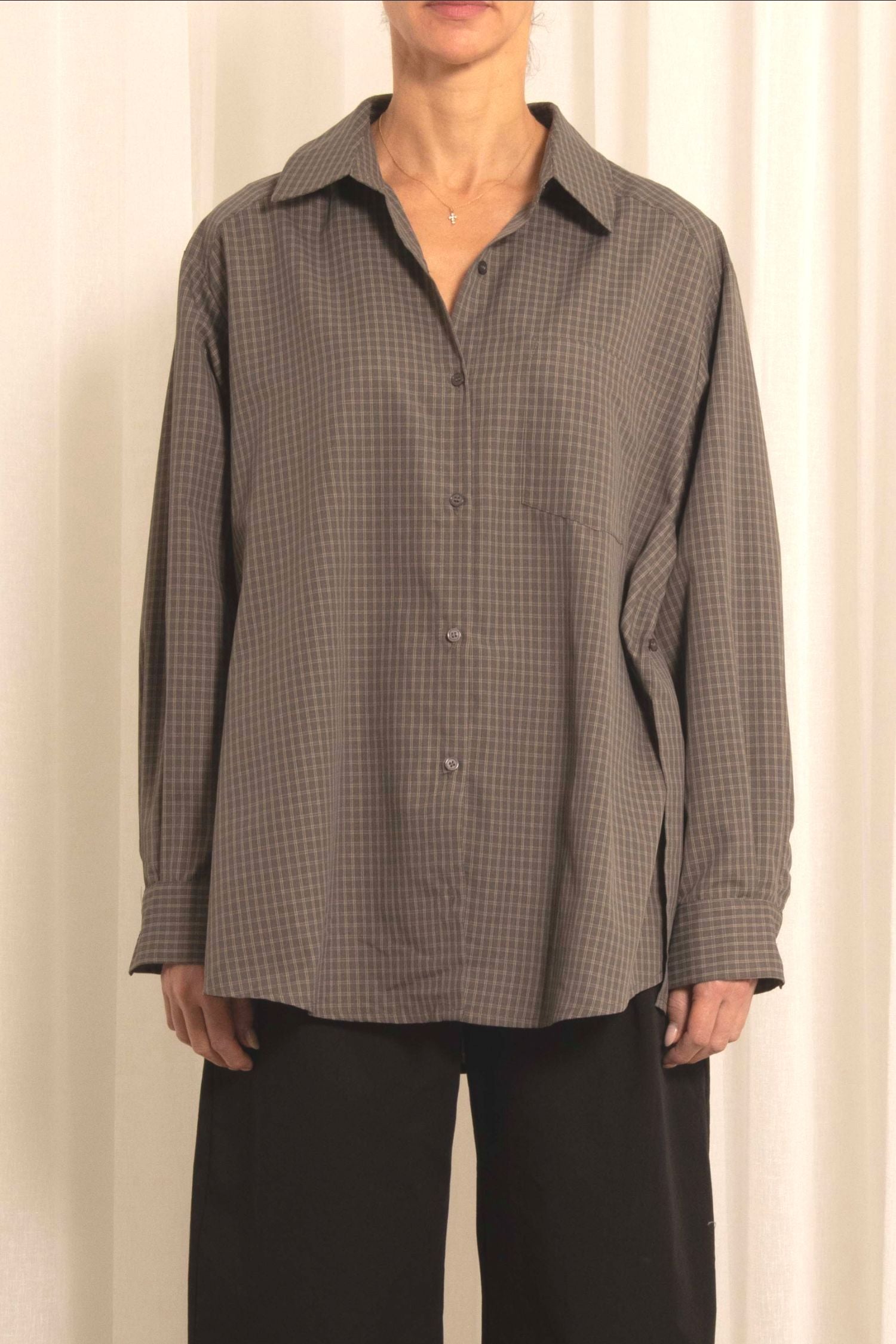 Mika Checked Shirt - Charcoal Checked