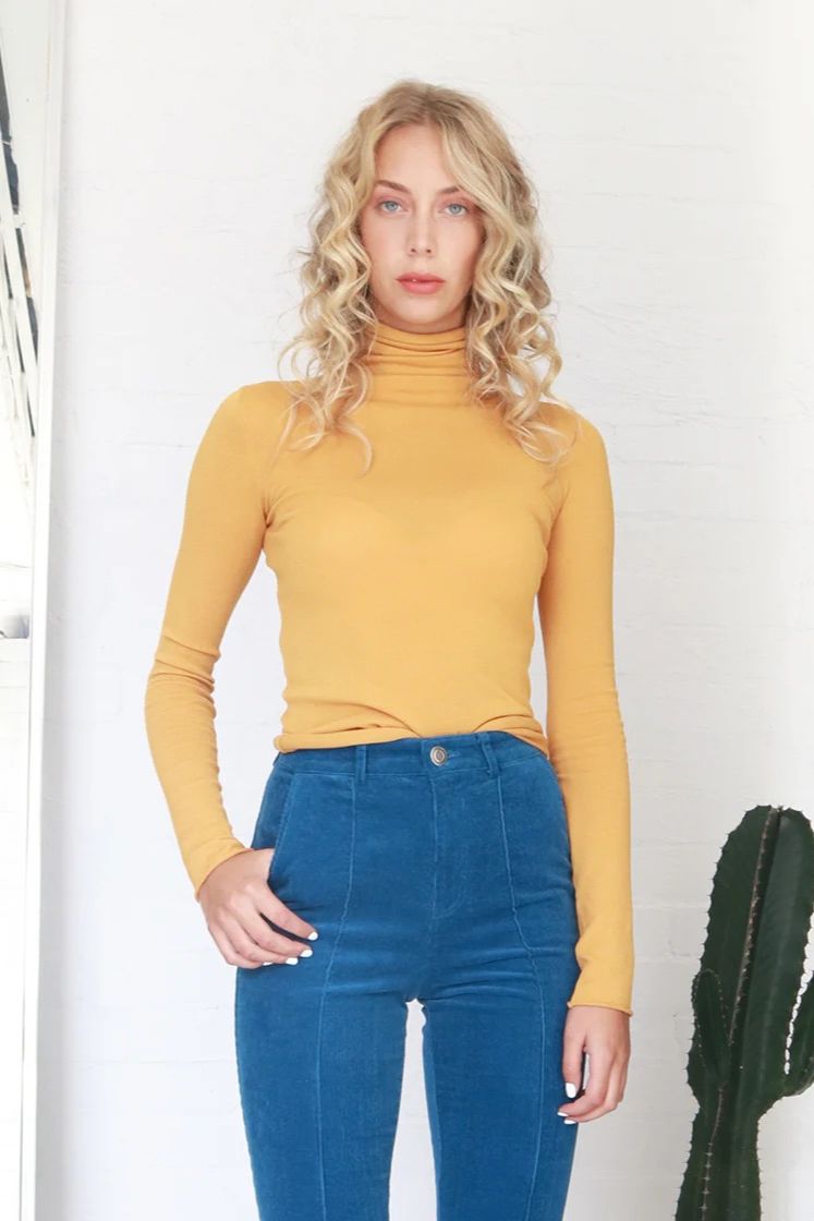 Ava Skivvy top - mustard