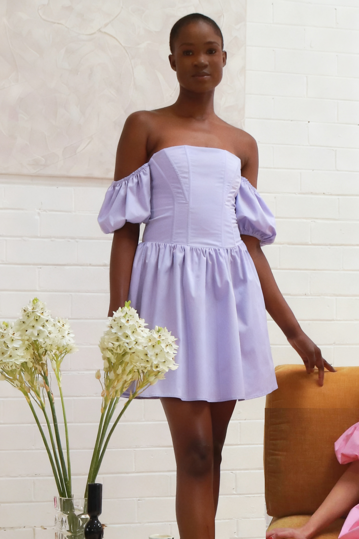 Limone Croset Mini Dress - lilac