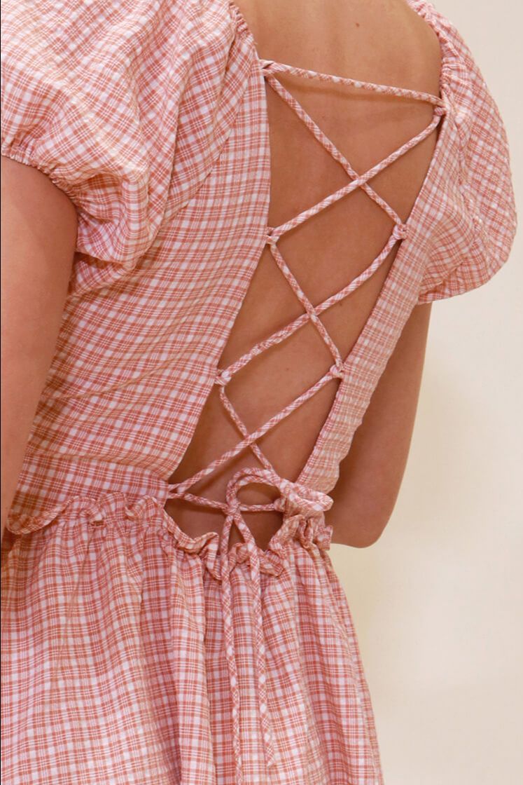 Amara Smocked Mini Dress - pink