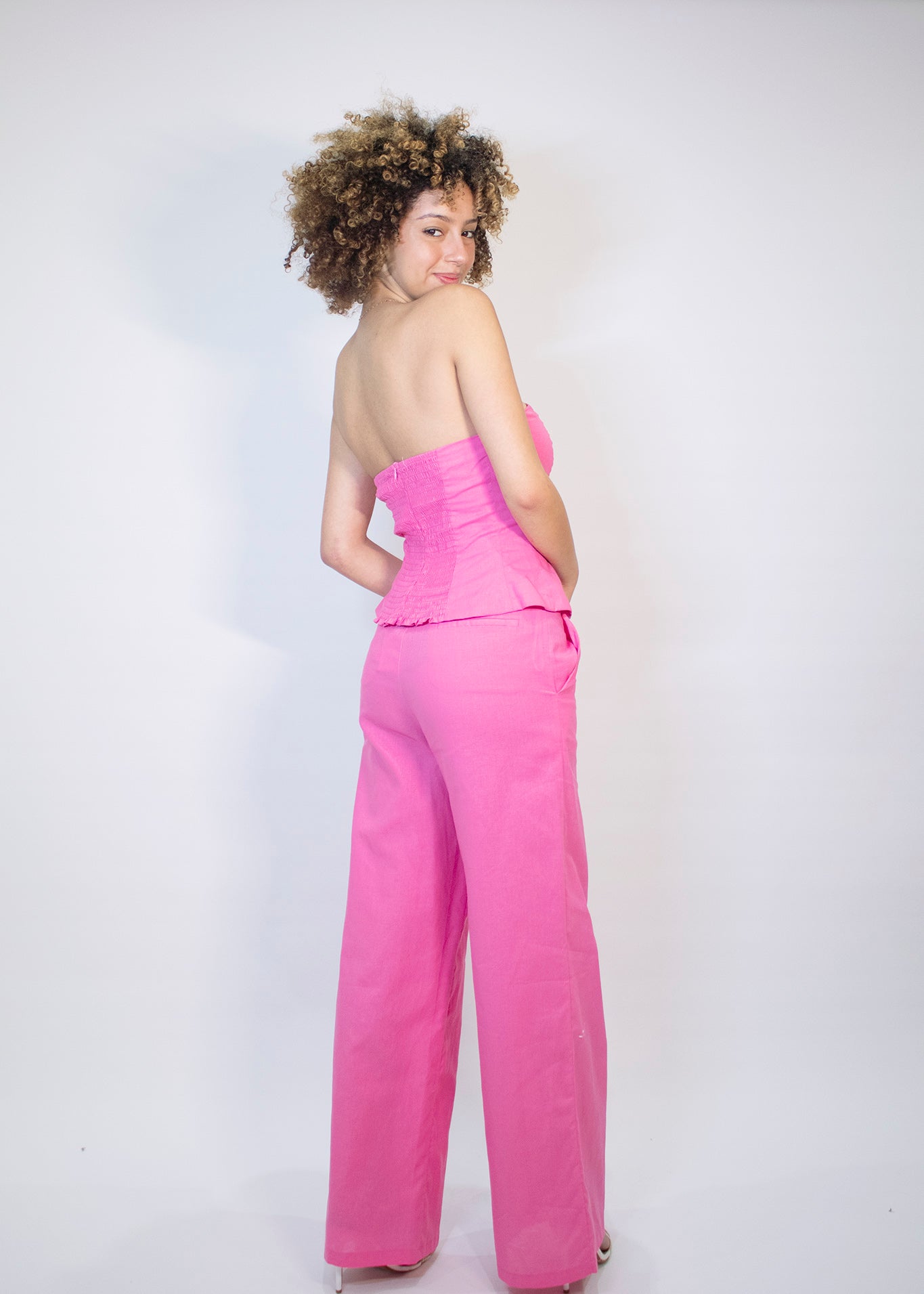 Aimee Strapless Top - Pink