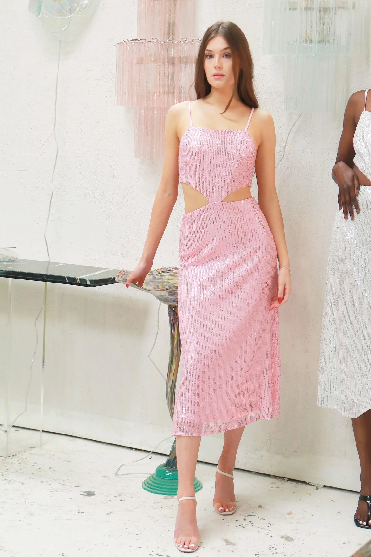Glitz Sequin Dress - pink