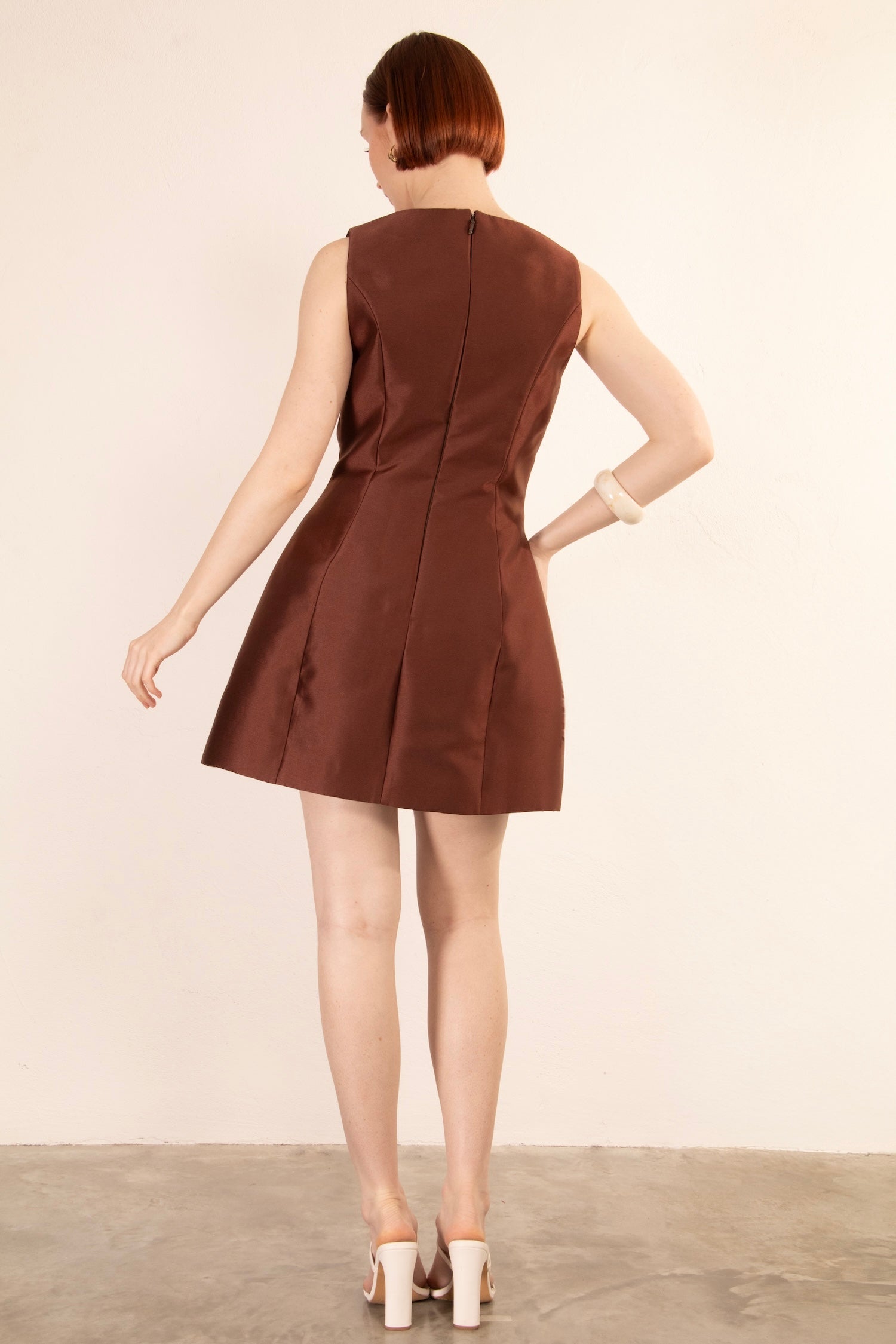 Luciana Mini Dress - Brown