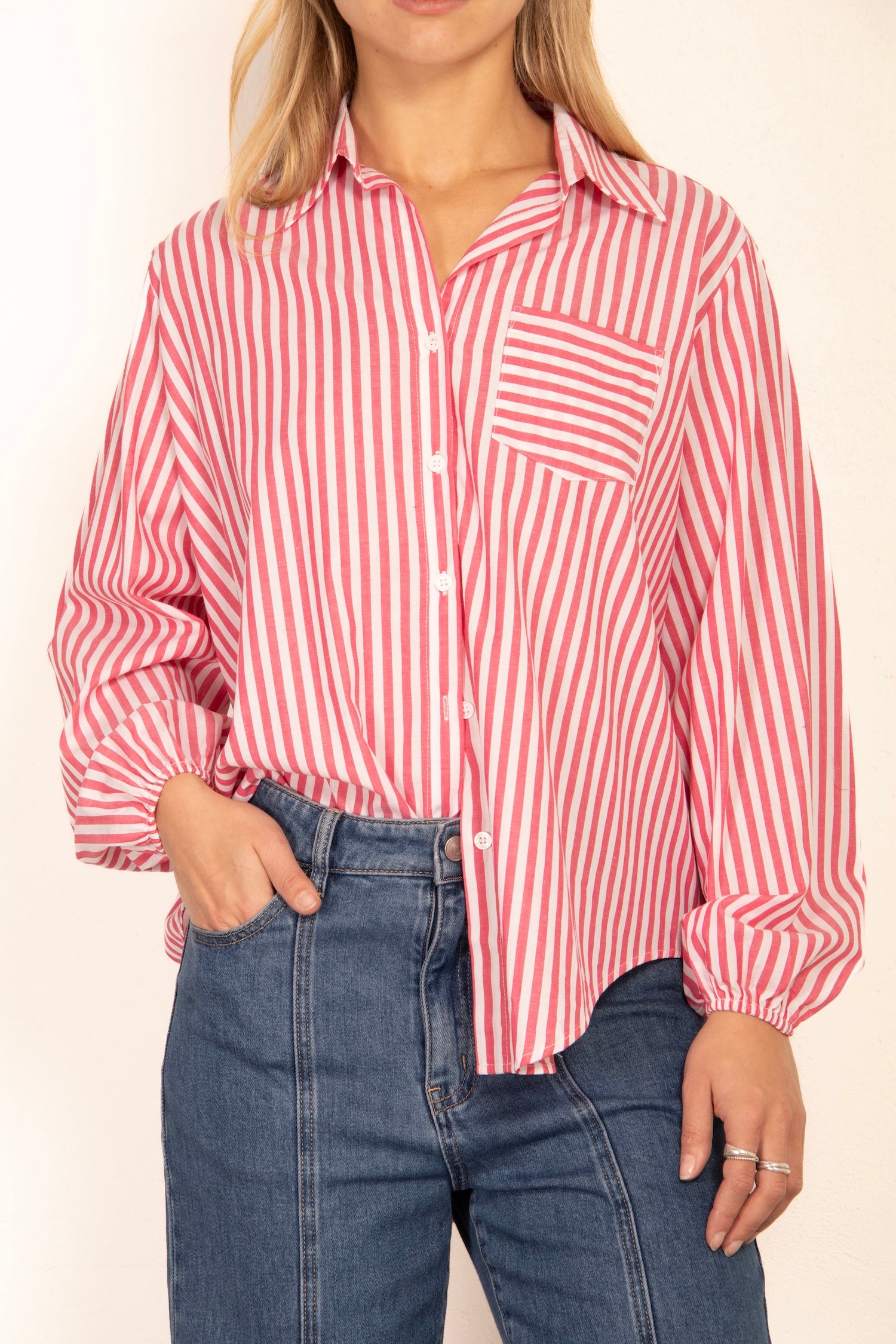 Mia Shirt - Red Stripe