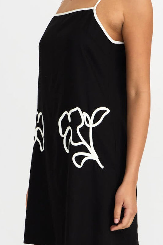 The Rosie Mini Dress - black