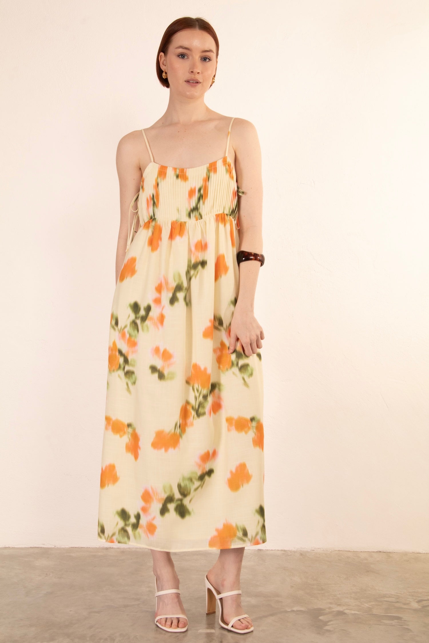 Palma midi dress - Yellow floral