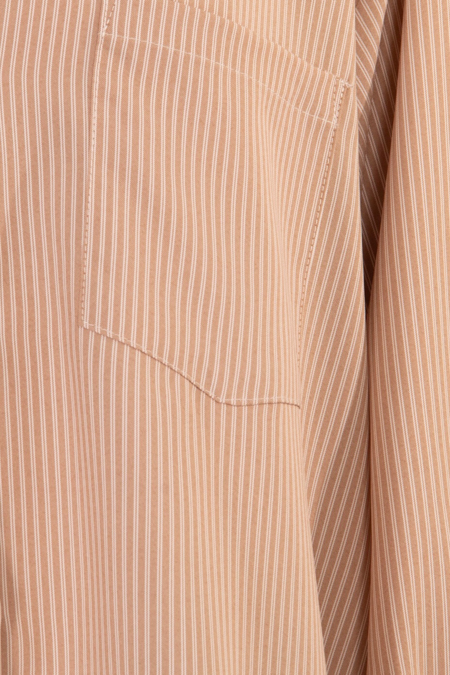 Mika Stripe Shirt - Beige stripe