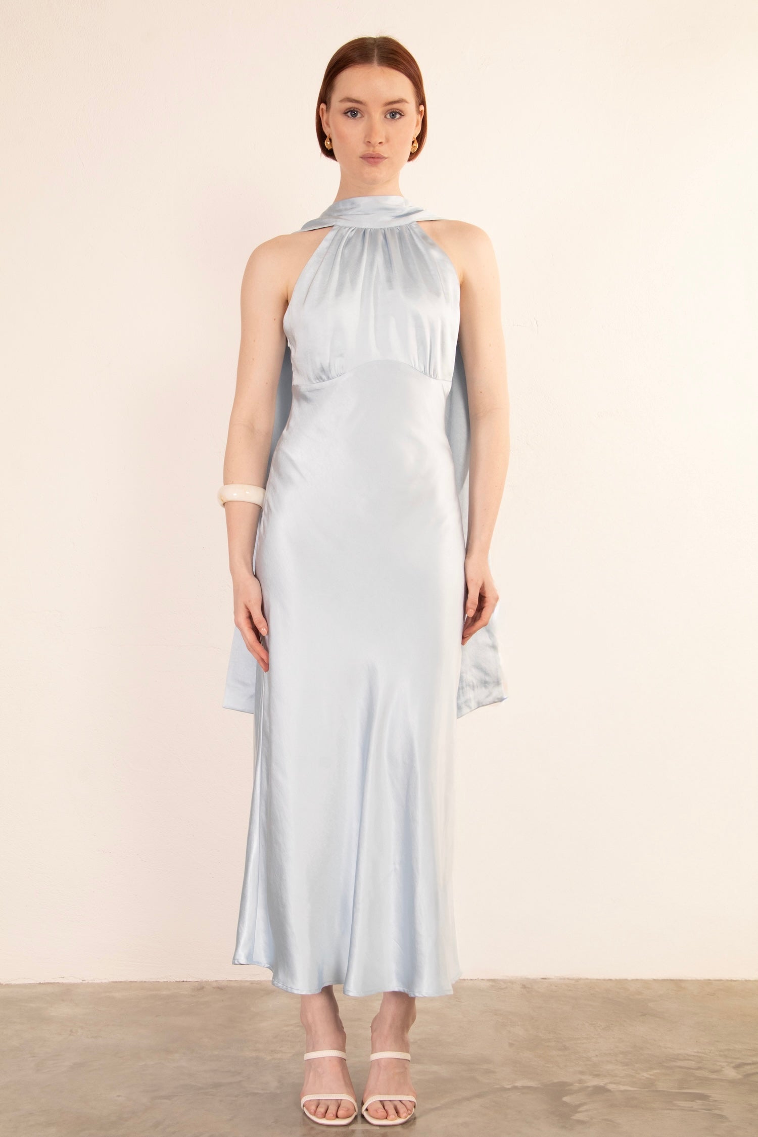 Nova Halterneck Dress - Blue