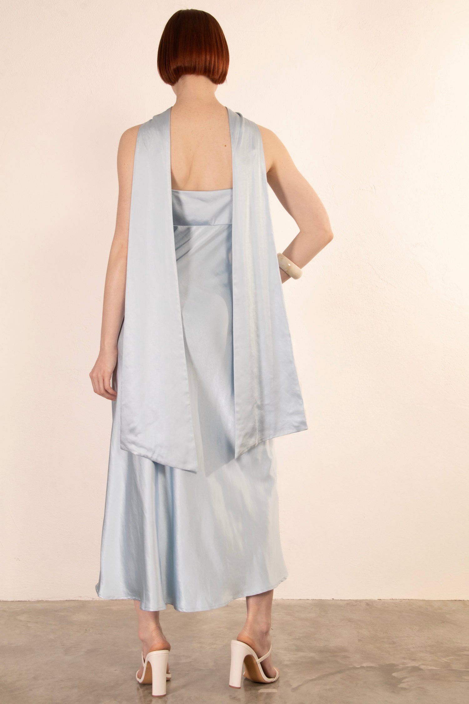 Nova Halterneck Dress - Blue